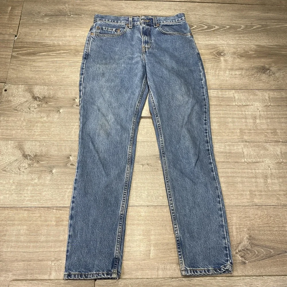 Vintage Levis 511 Jeans Mens 31x32 Blue Denim Slim Fit Tapered‎ Leg Zip Fly